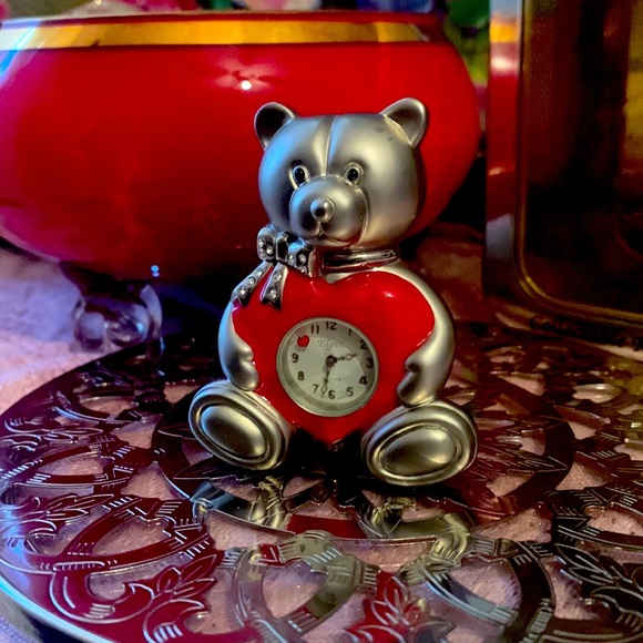 ELGIN MINI CLOCK COLLECTIBLE BEAR - Picture 1 of 7